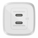 Belkin BoostCharge Wall Charger Dual USB-C GaN 45W White