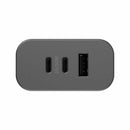 OtterBox Premium Pro Wall Charger 72W PD/PPS 2-Port USB-C & USB-A Black  w/ Foldable Prongs