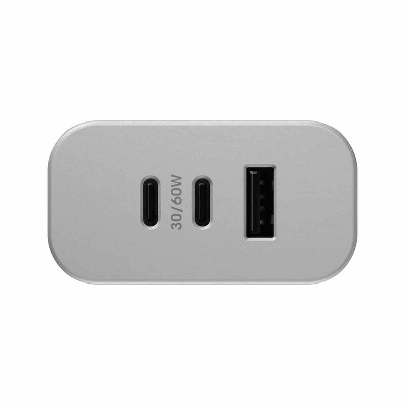 7880911 Premium Pro Dual USB-C Wall Charger w/extra USB-A 72W (USB-C 30WX2 + USB-A 12W) White