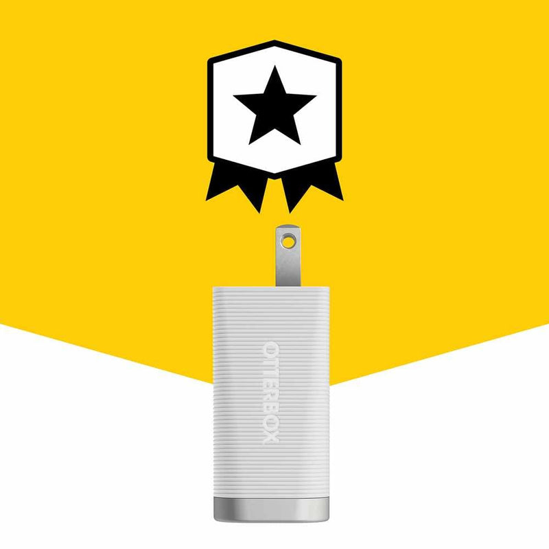 7880911 Premium Pro Dual USB-C Wall Charger w/extra USB-A 72W (USB-C 30WX2 + USB-A 12W) White
