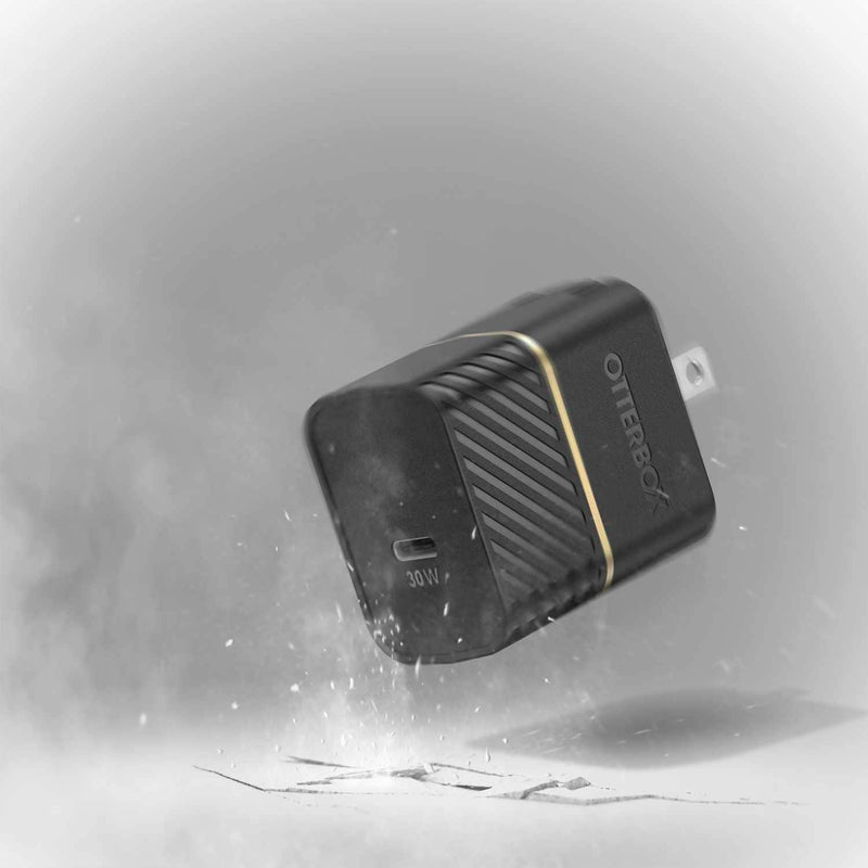 OtterBox Premium Fast Charge Wall Charger USB-C Power Delivery GaN 30W Black Shimmer