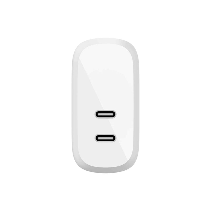 WCB006dqWH Dual USB-C PD Wall Charger 40W White