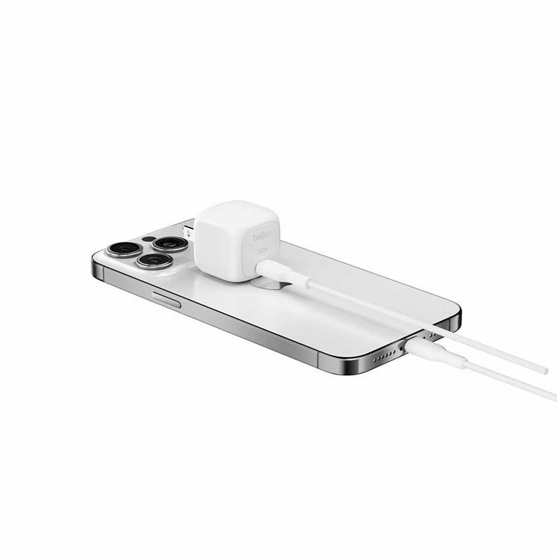WCA008dqWHTL 30W USB-C Cube Wall Charger with PPS White