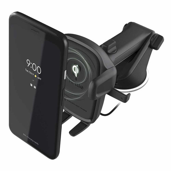 HLCRIO142 Easy One Touch Wireless 2 Fast Charging Dash & Windshield Mount Black