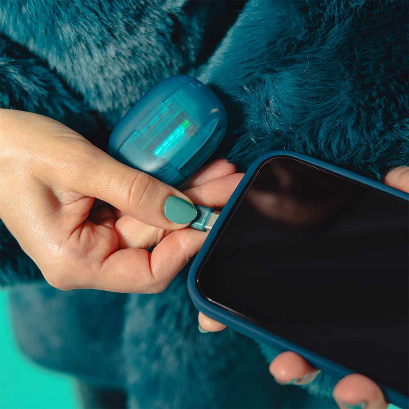 IFCEBGOANCRTRATEL124 Go Pop ANC True Wireless Earbuds Transparent Teal