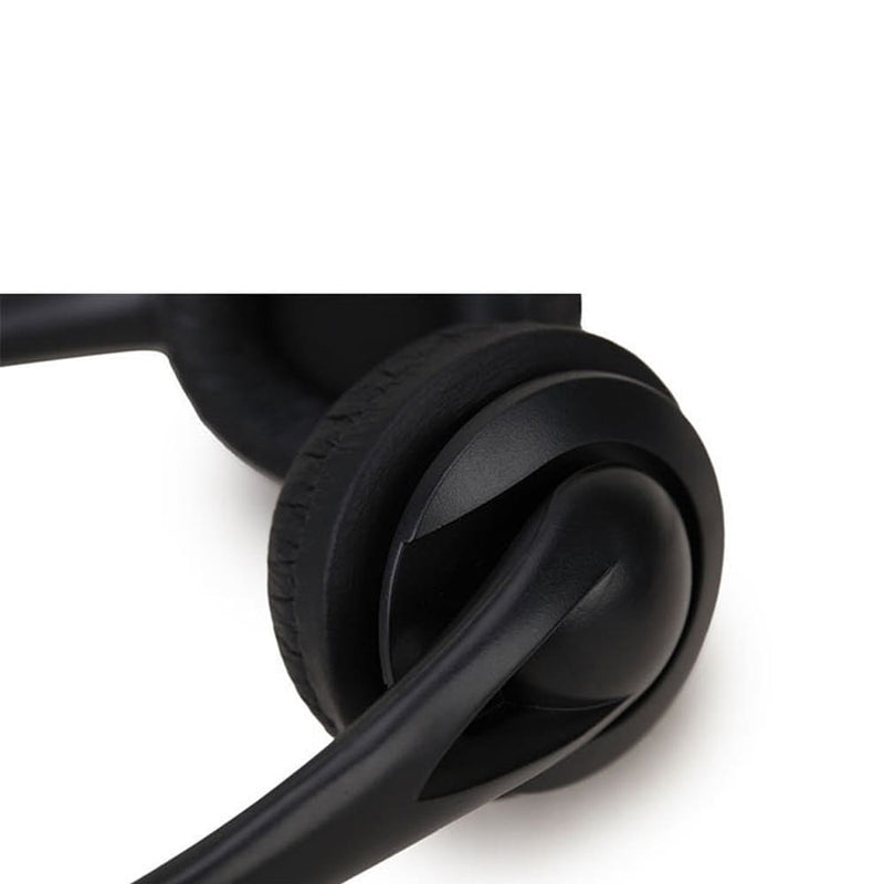 STHYADSY490AUXBK Stereo Headphone With Boom Mic & 3.5mm 4 Pole Connector Black