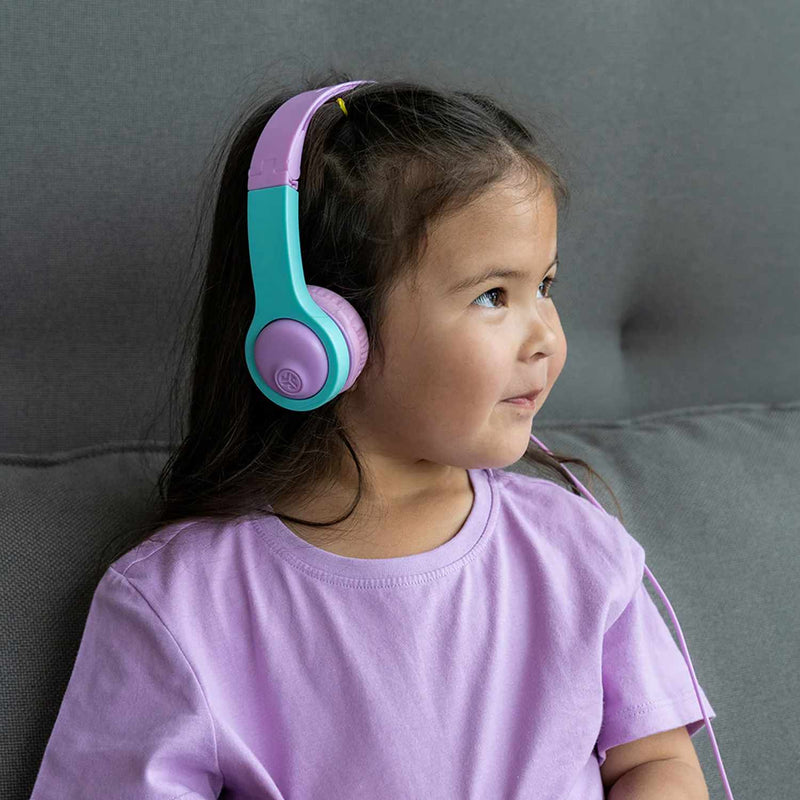 IFCHJBUDDIES2RPNK6 JBuddies Folding Wired Headphones Gen2 Pink/Teal