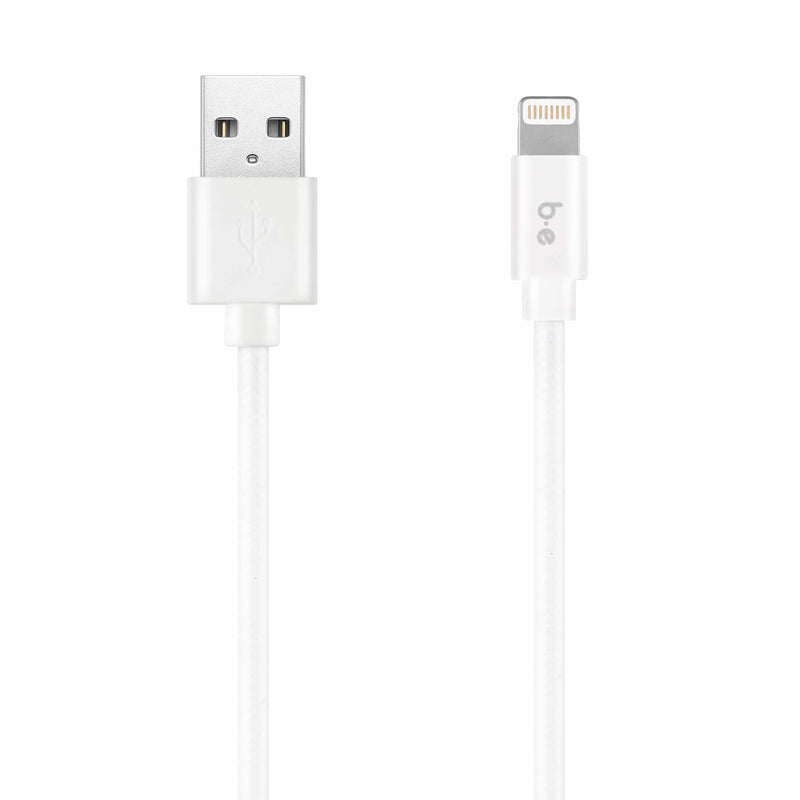 Blu Element Braided Charge/Sync Lightning to USB-A Cable 4ft White