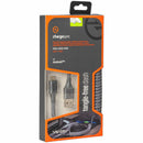 Ventev USB-A to USB-C Coiled Cable 1ft Grey
