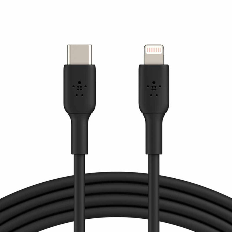 CAA003bt1MBK BoostCharge USB-C to Lightning Cable 3ft Black
