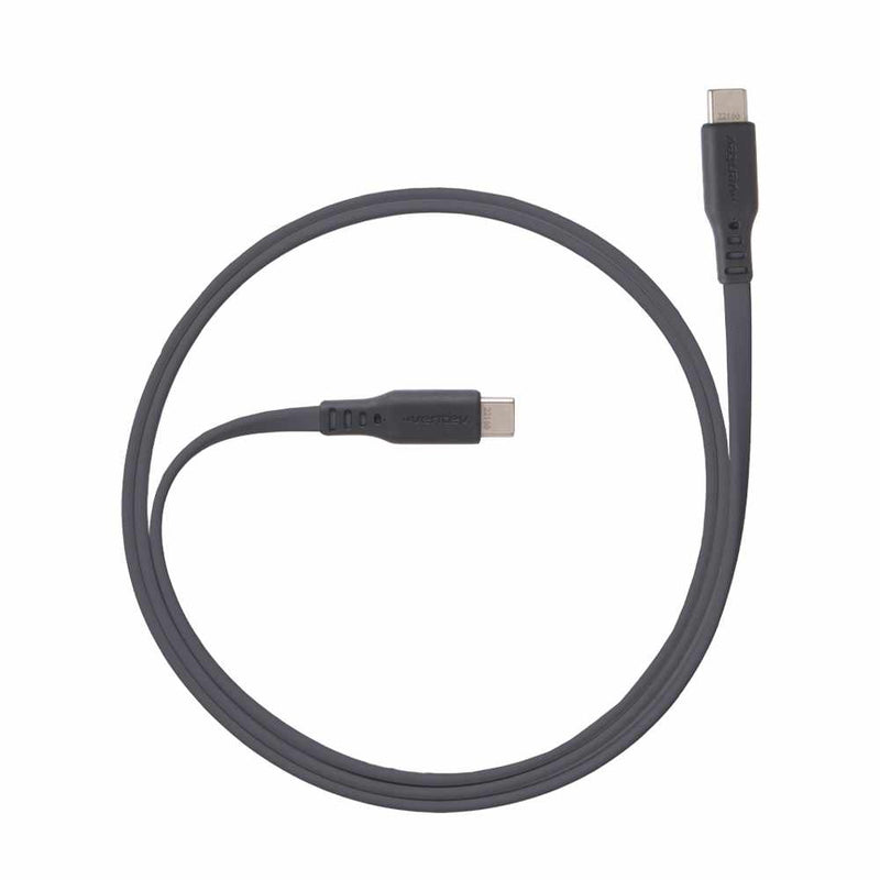 Ventev ChargeSync Flat USB-C to USB-C Cable 3.3ft Gray