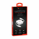 Helix/Retrak Charge/Sync Retractable USB-C to USB-C Cable White