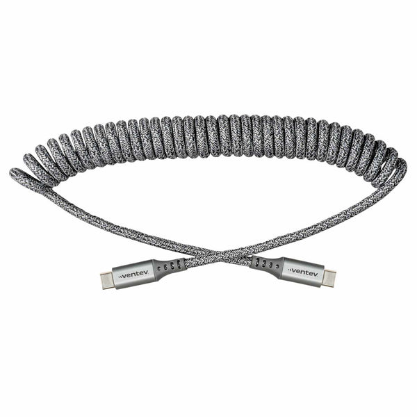 HC3GRY252383 Charge/Sync Coiled USB-C to USB-C Cable 3ft Gray