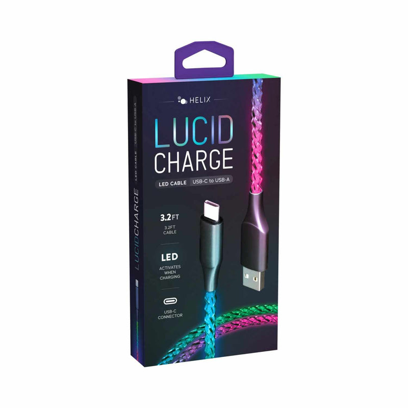 ETHACLED Lucid Charge LED USB-A to USB-C Cable Multi-Color