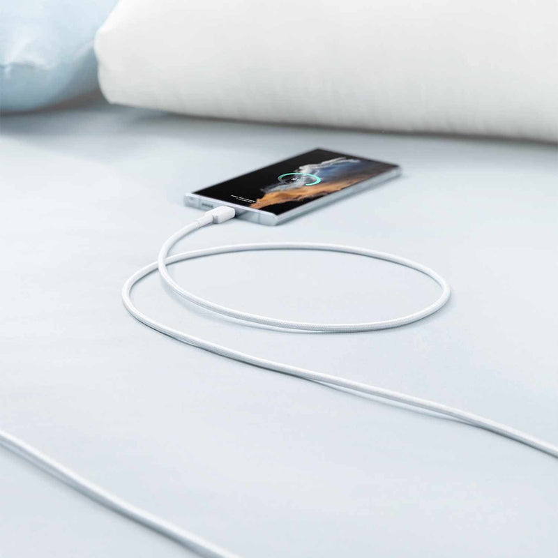 A81H5H215 USB-A to USB-C 3ft Braided Cable White