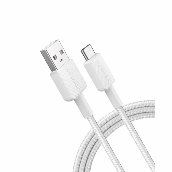Anker USB-A to USB-C 6ft Braided Cable White