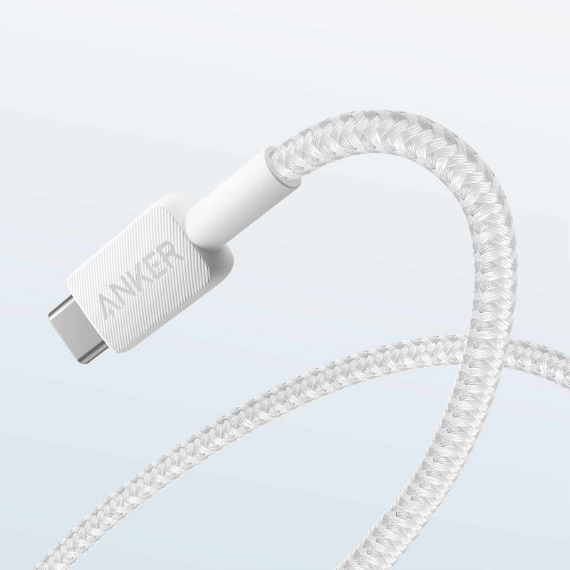 Anker USB-A to USB-C 6ft Braided Cable White