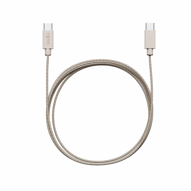 Sudio Woven USB-C to USB-C Charging Cable Sand