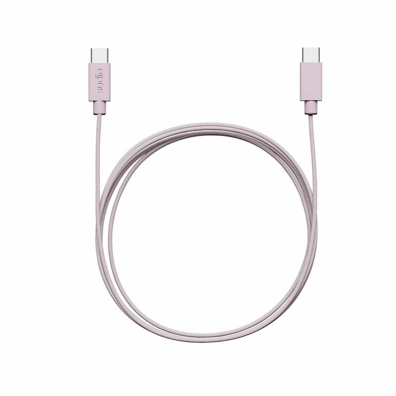 Sudio Woven USB-C to USB-C Charging Cable Pink