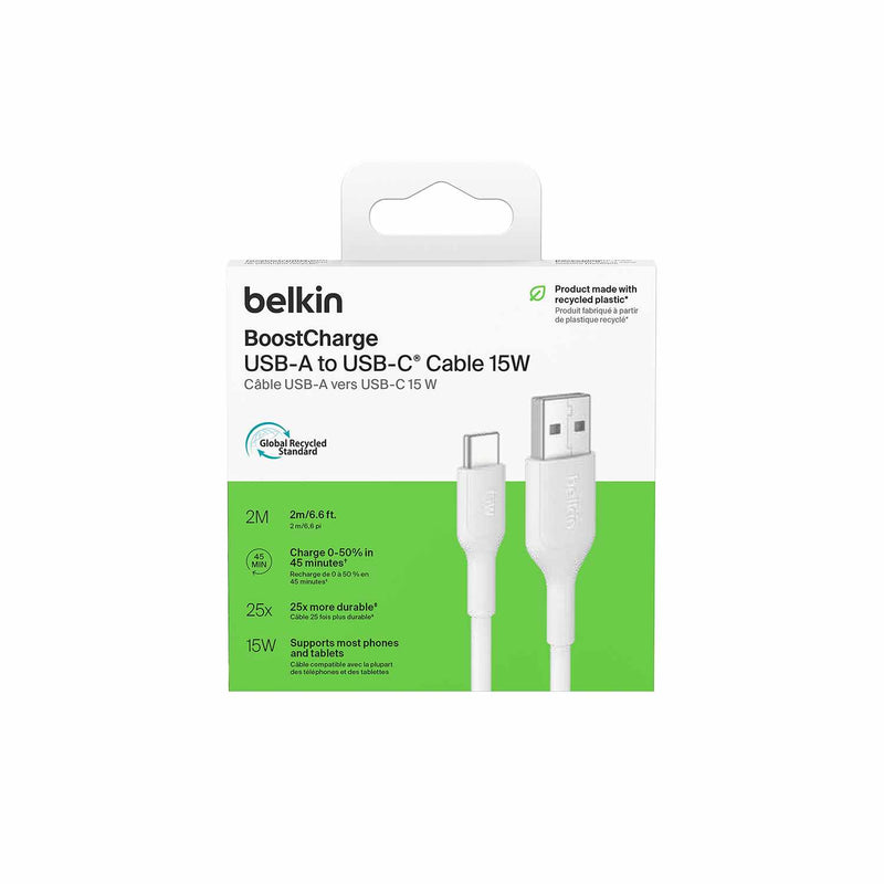 CAB021fq2MWH Boostcharge USB-A to USB-C Cable 2 M (15W) White