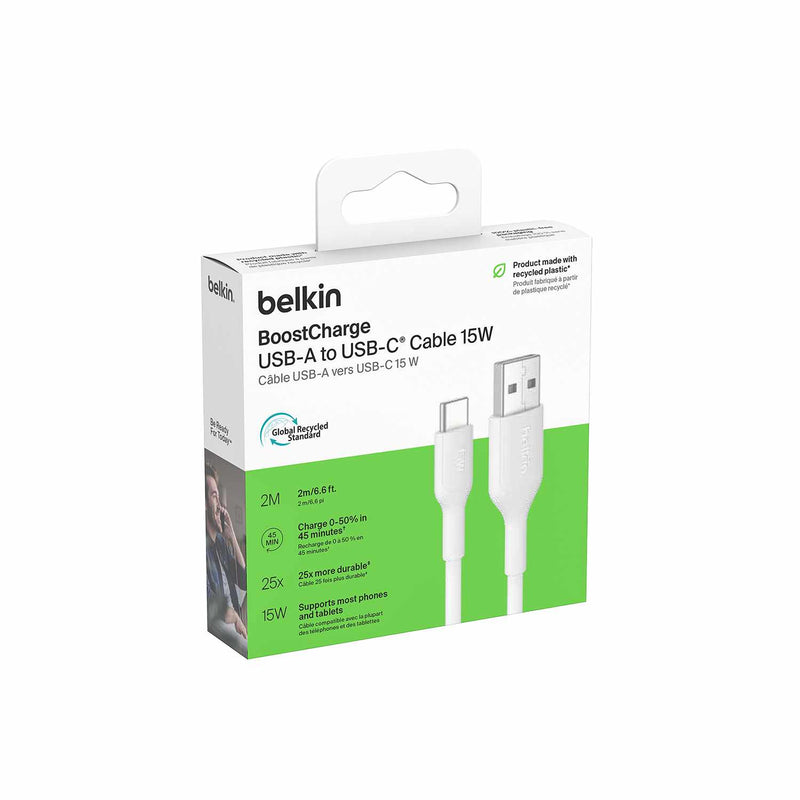 CAB021fq2MWH Boostcharge USB-A to USB-C Cable 2 M (15W) White
