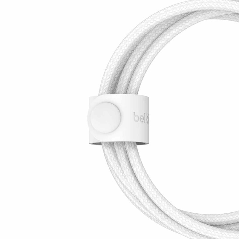 CAC003fq15MWH BoostCharge Pro 2-in-1 Braided Cable with USB-C and Lightning Connector 1.5 M (60W) White