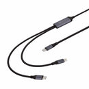 Helix/Retrak 100W 2-in-1 USB C to Dual USB-C Cable Black