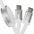 Statik MagStack Duo Apple Watch Charger and Charge/Sync Cable USB-C 5 ft White