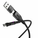 Statik PowerPivot Pro Nylon Braided Charge/Sync Cable USB-C to USB-C 4ft Black
