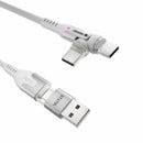 Statik PowerPivot Pro Nylon Braided Charge/Sync Cable USB-C to USB-C 6ft White
