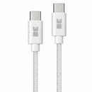 Blu Element USB-C to USB-C Braided Cable 4ft 60W White