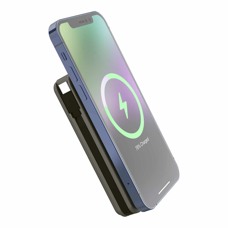 MH50KCA Maglock Hub All-In-One Wireless Power Bank 5000 mAh Black