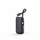 BEPB5KBK PowerFlex 5KPD 20W Power Bank w/Built-In USB-C Cable Black