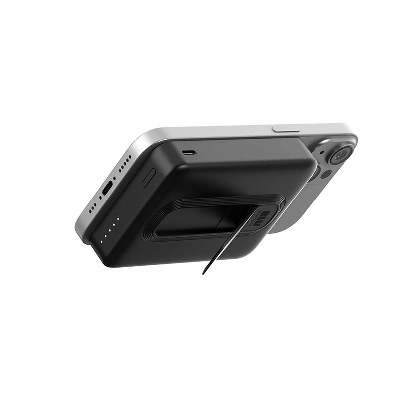 Blu Element Qi2 Wireless Power Bank with Kickstand 10K Black