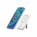 Blu Element Qi2 Wireless Power Bank with Kickstand 5K White