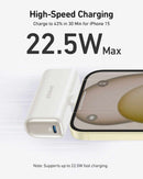 Anker 22.5W Nano Power Bank with Built-In USB-C Connector White