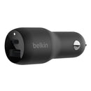 Belkin 37W Dual USB-C/USB-A Power Delivery PPS Car Charger Black