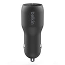 Belkin 37W Dual USB-C/USB-A Power Delivery PPS Car Charger Black