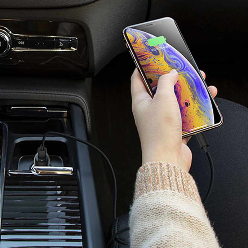 CCA003btBK BoostCharge Car Charger USB-C 20W PD Black