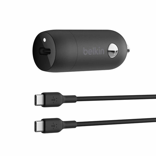CCA004bt1MBKB6 30W USB-C Power Delivery PPS Car Charger  + C-C Cable Black