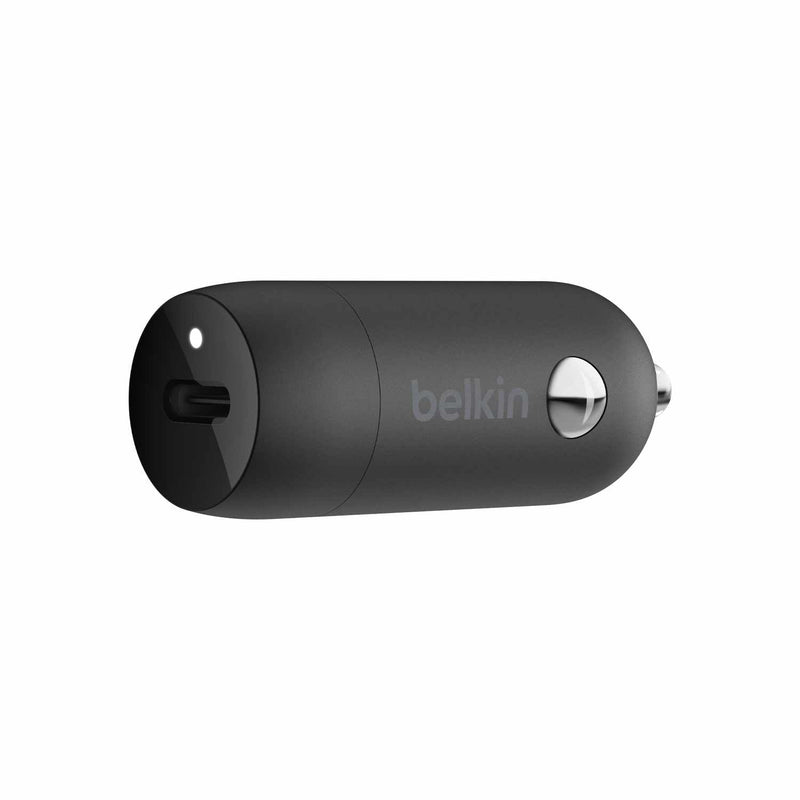 Belkin 30W USB-C Power Delivery PPS Car Charger + USB-C to Lightning Cable Black