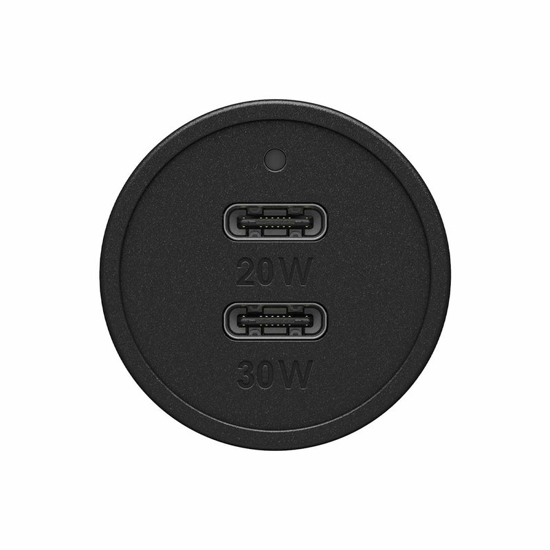 7881012 Dual USB Premium Fast Charge Car Charger PD 30W + PD 20W Black