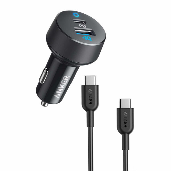 B2732HF15 35W Car Charger 2-Port USB-A/USB-C with USB-C Cable Black