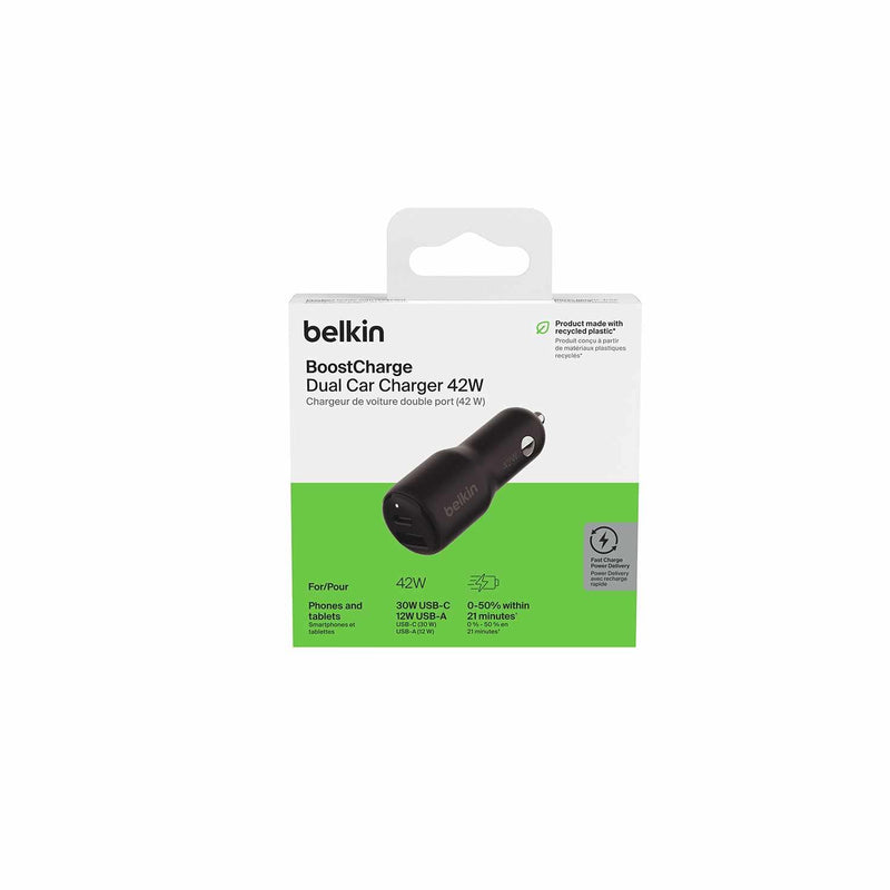 CCB005btBK BoostCharge Dual Car Charger (42W) Black