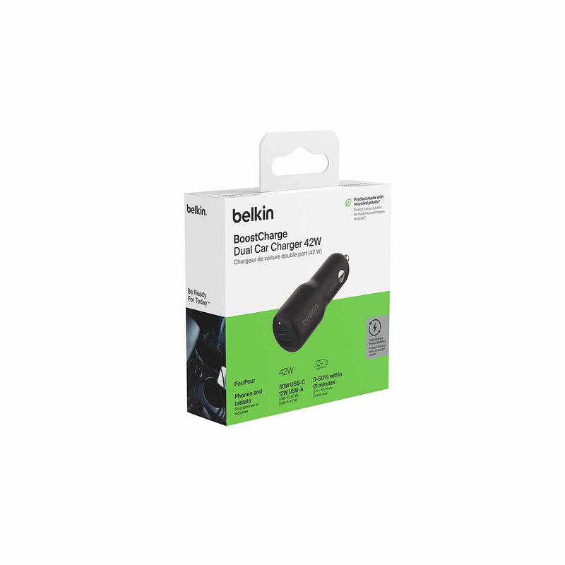 CCB005btBK BoostCharge Dual Car Charger (42W) Black