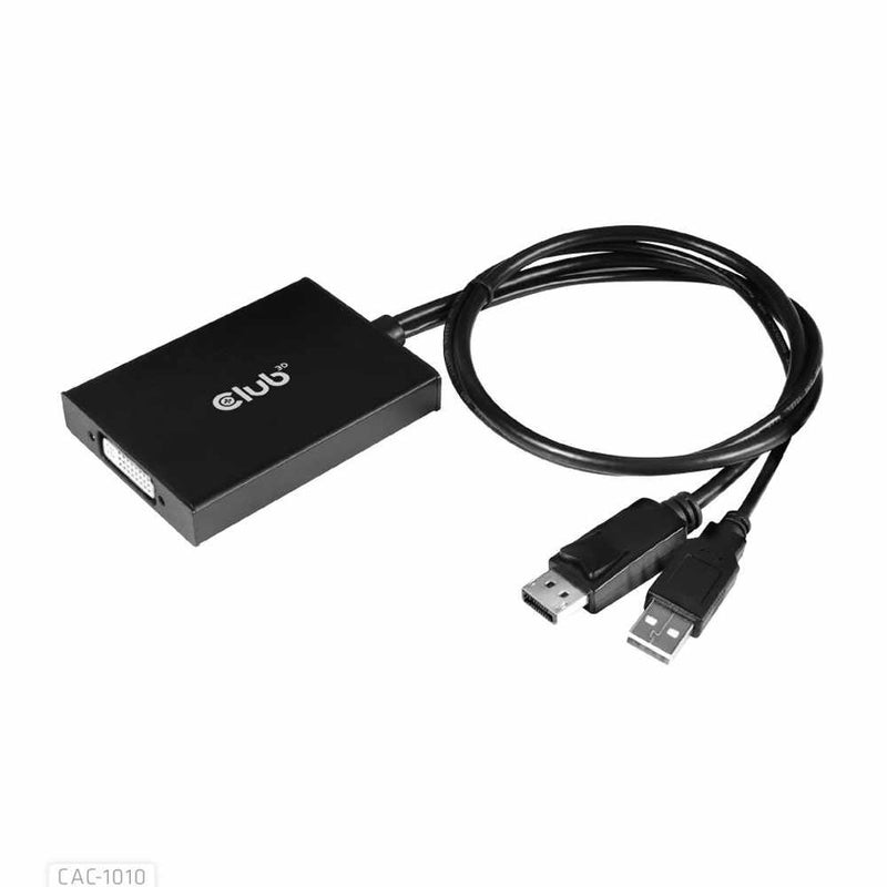 Club3D DisplayPort to Dual Link DVI-I Dual Link Active Adapter MAX RES 4K30HZ Black