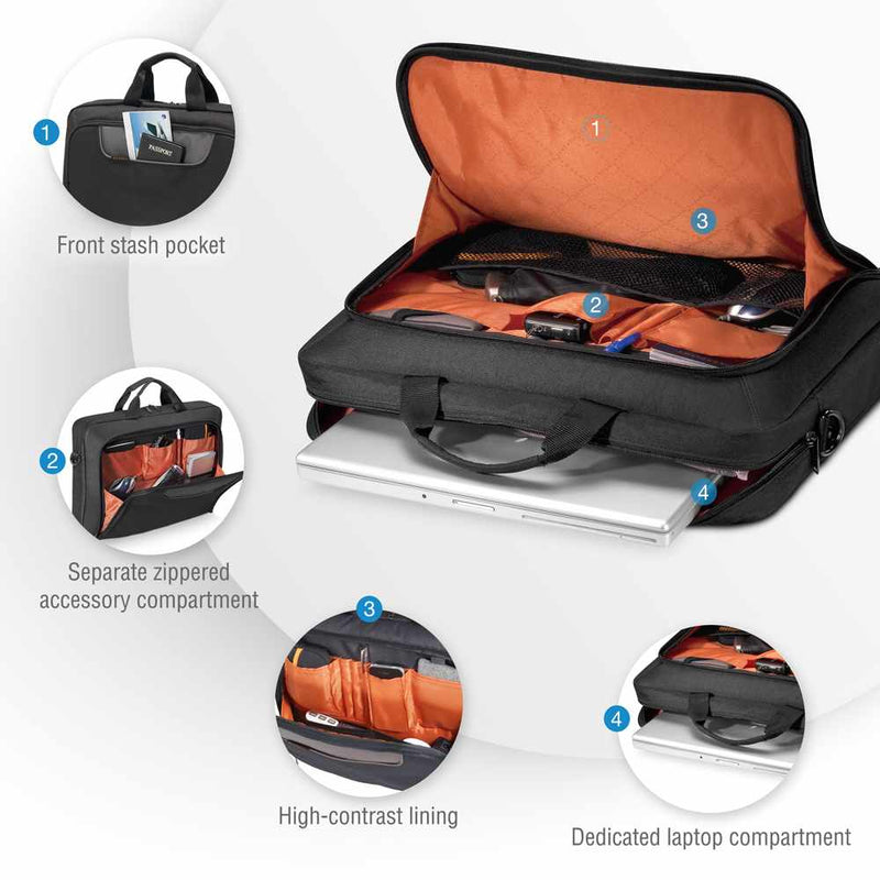 EKB407NCH18 Advance Laptop Bag/Briefcase up to 18.4 inch Black