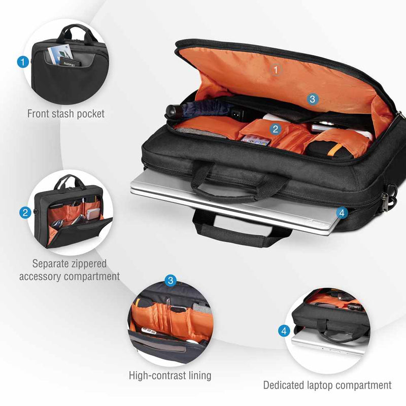 EKB407NCH17 Advance Laptop Bag/Briefcase up to 17.3 inch Black