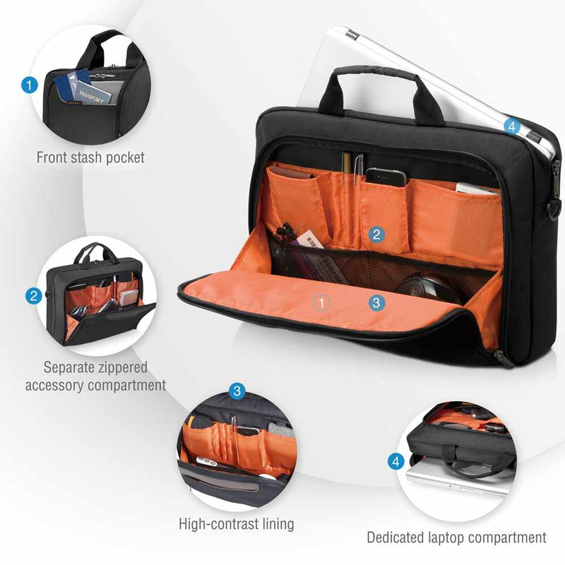 EKB407NCH14 Advance Laptop Bag/Briefcase up to 14.1 inch Black