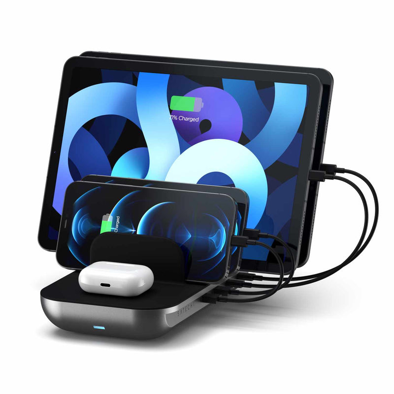 STWCS5PM Dock5 Multi-Device Charging Station Silver